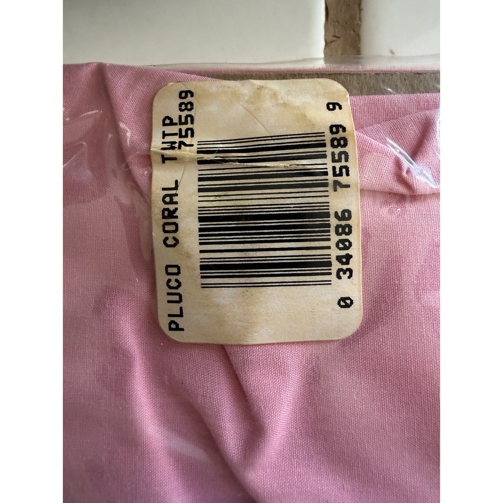 Vintage Wamsutta Supercale Plus Twin Flat Sheet Pink 200 TC USA NOS - Picture 4 of 4